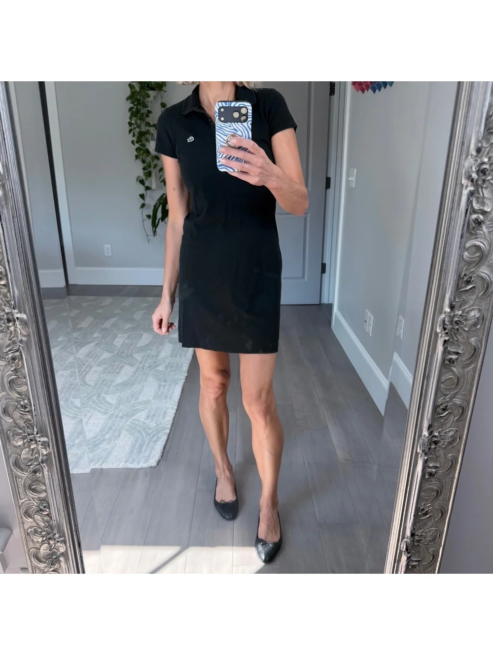 Lacoste Black Polo Mini Dress Size 36 - Small